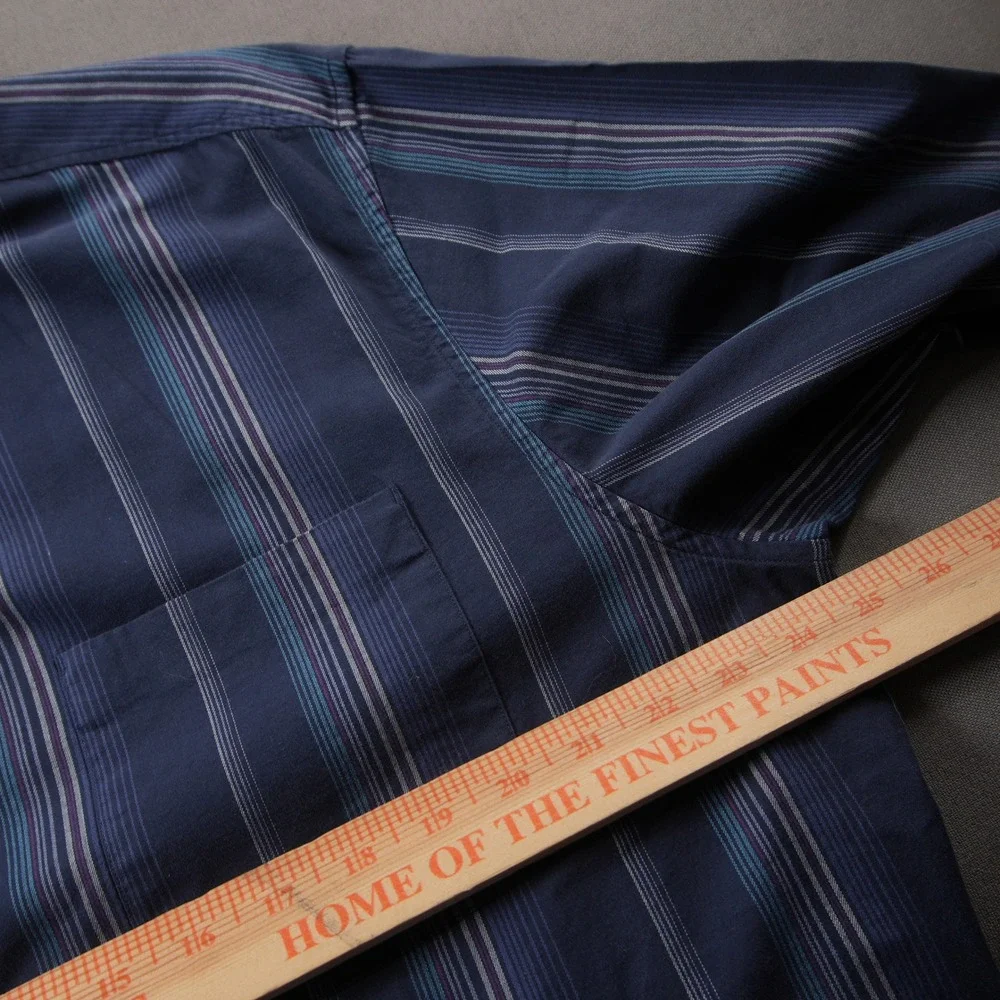 Tommy Bahama Silk Cotton Striped Long Sleeve Men Shirt XL Vacation Coastal Beach